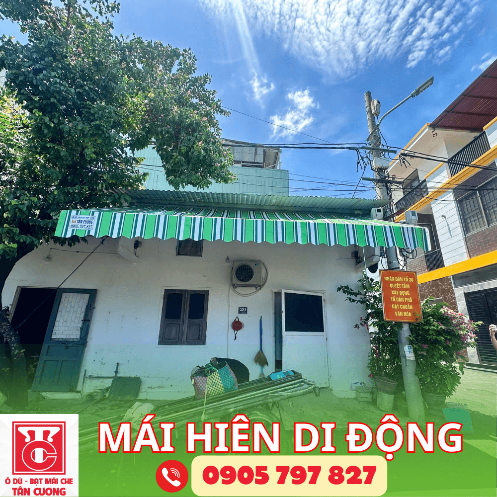 Mái hiên di động tay quay - ảnh 4