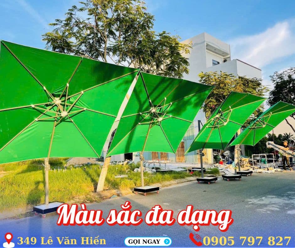 Ô dù lệch tâm tán nghiêng - ảnh 9